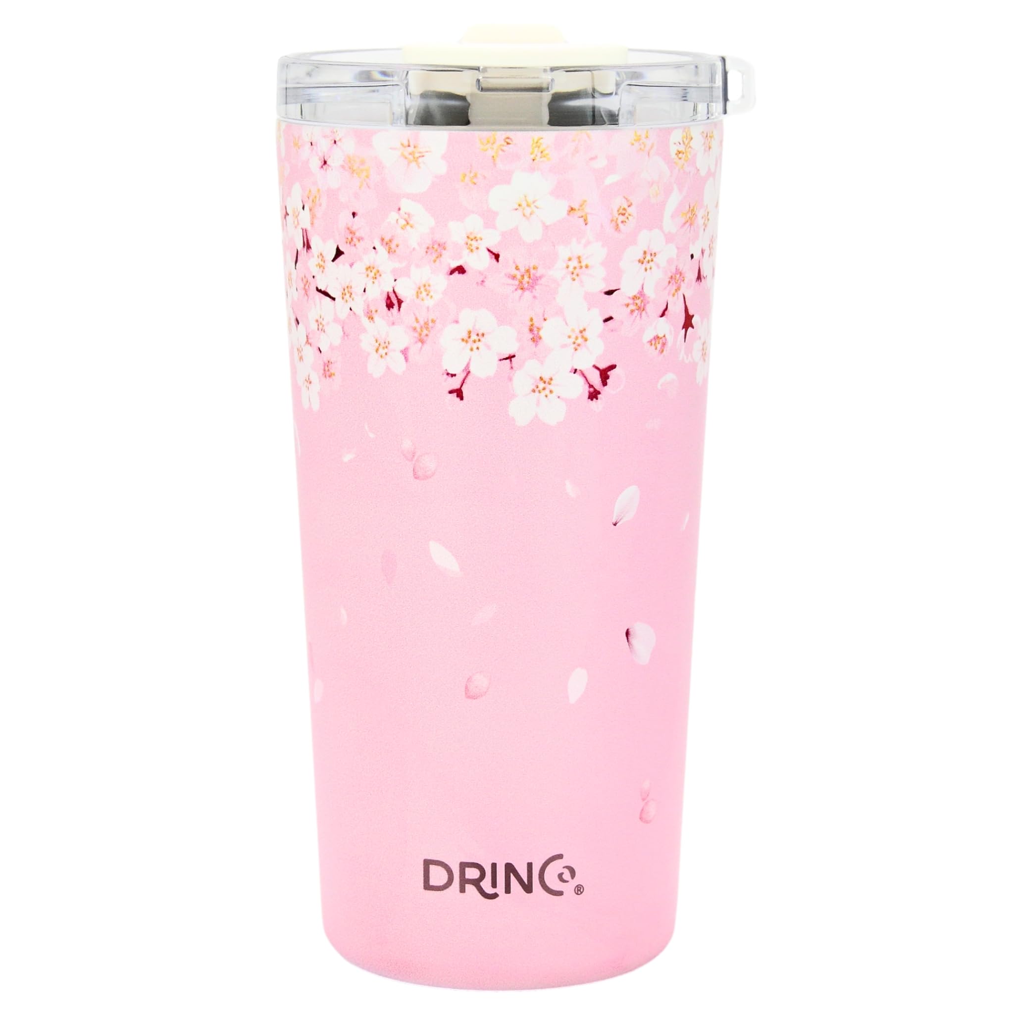 20 oz Stainless Steel Tumbler | Double Walled Vacuum Insulated Mug With Lid, 2 Straws, For Hot & Cold Drinks (20oz Sakura)