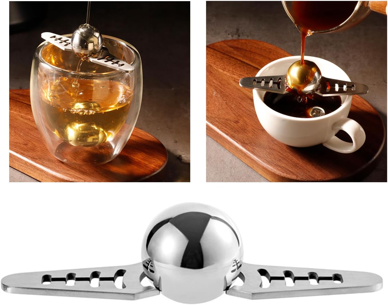 Unique Coffee Ice Sphere Holder Rack Innovative Single Ice Sphere Mold Stainless Steel for Beverage Enthusiasts Kitchen Gadgets image 2