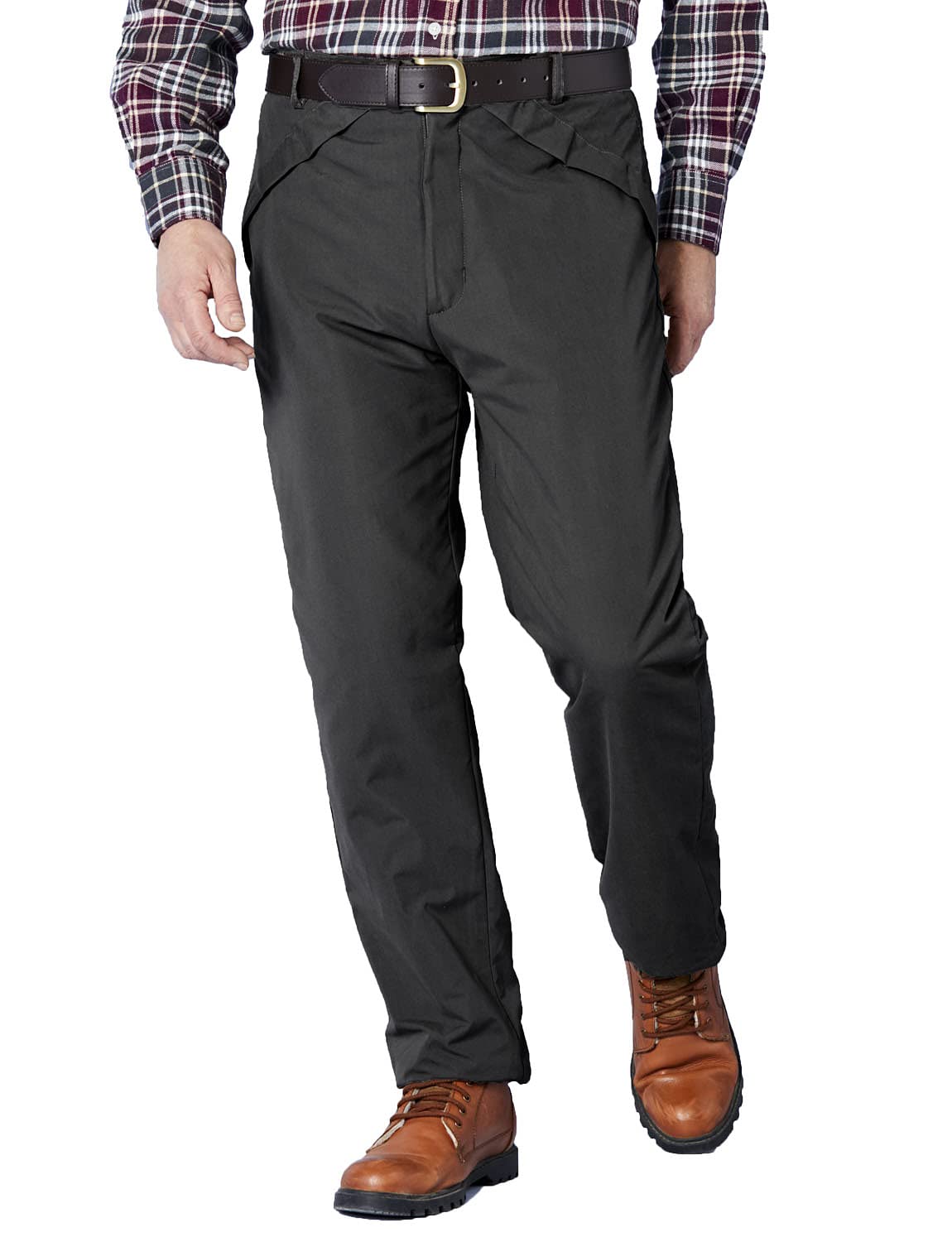 Chums Men's Black Fleece Lined & Water Resistant Walking & Hiking Trousers 42W / 29L