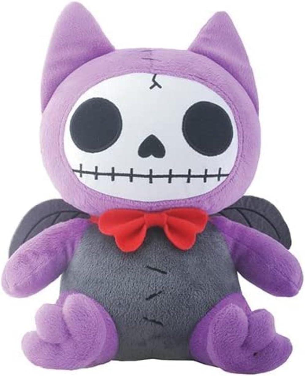 SUMMIT COLLECTION Furrybones Purple Bat Flappy Wearing Red Bow Tie Plush Doll