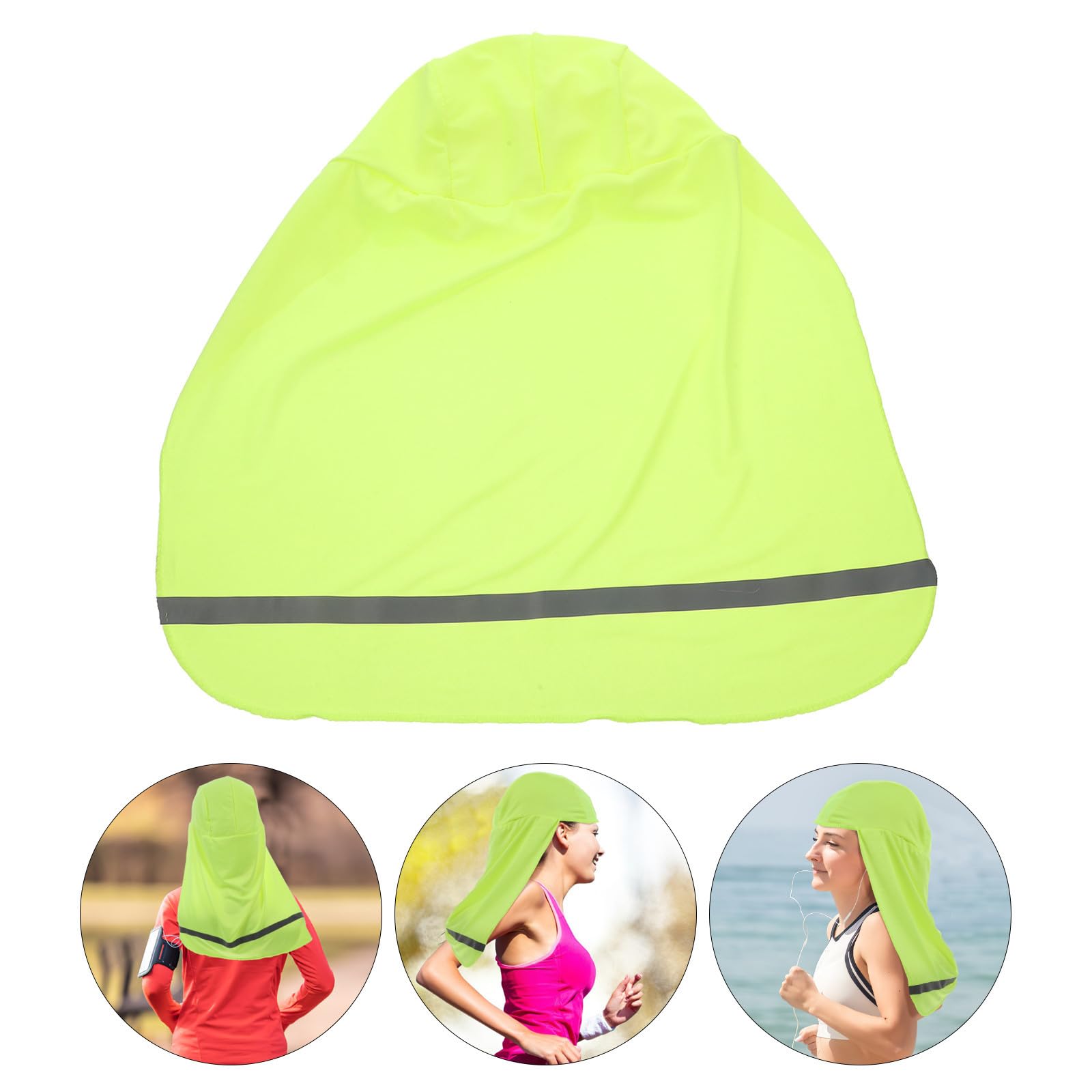 Operitacx 16 Piezas Gorra de Casco de Secado Rápido con Banda Reflectante | Fibra Sintética, Amarillo Fluorescente, Extensión Parasol, Uso Versátil para Pesca y Deportes al Aire Libre