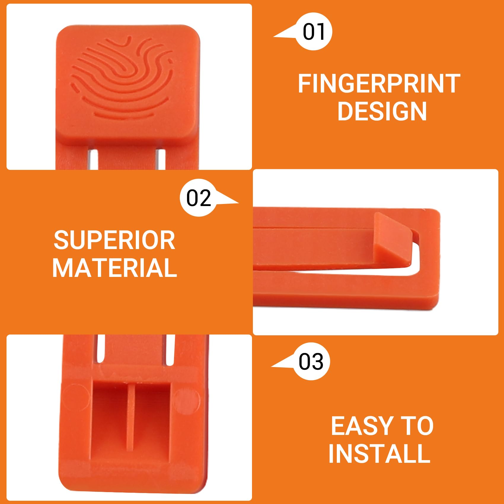 6-Teiliges Set, Hochwertige Surfbrett-Finnenhalterung, Finnenbasisstift, Finnenhalter, Surfbrettzubehör, Finnenhalterung, Orange