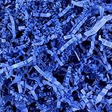 Royal Blue Crinkle Cut Paper - 1/2 Lb Royal Blue Gift Basket Filling Shredded Paper