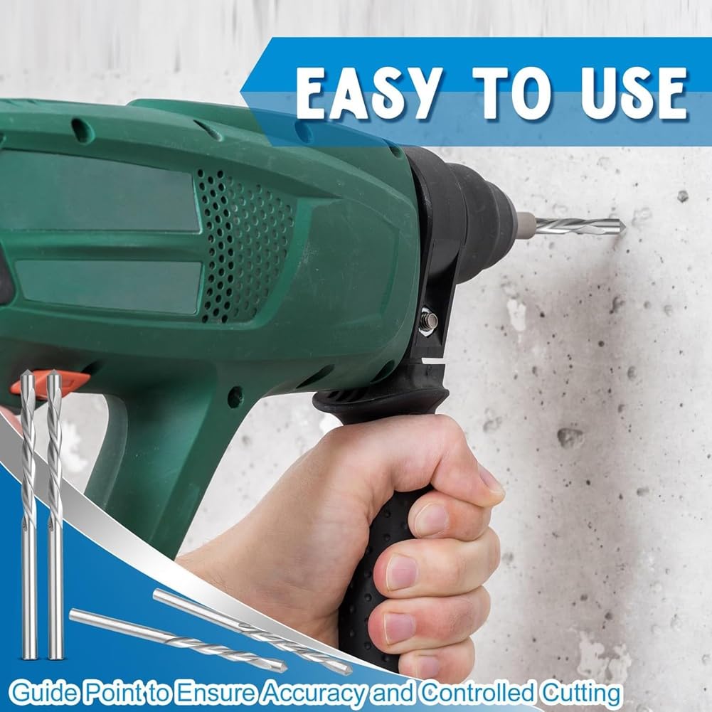 Kopinma 30 PCS 1/8inch Drywall Bit Bulk Drywall Cutting Bit Drywall Drill Bit for Drywall Tools Cutting Use with Spiral Saw - Image 2
