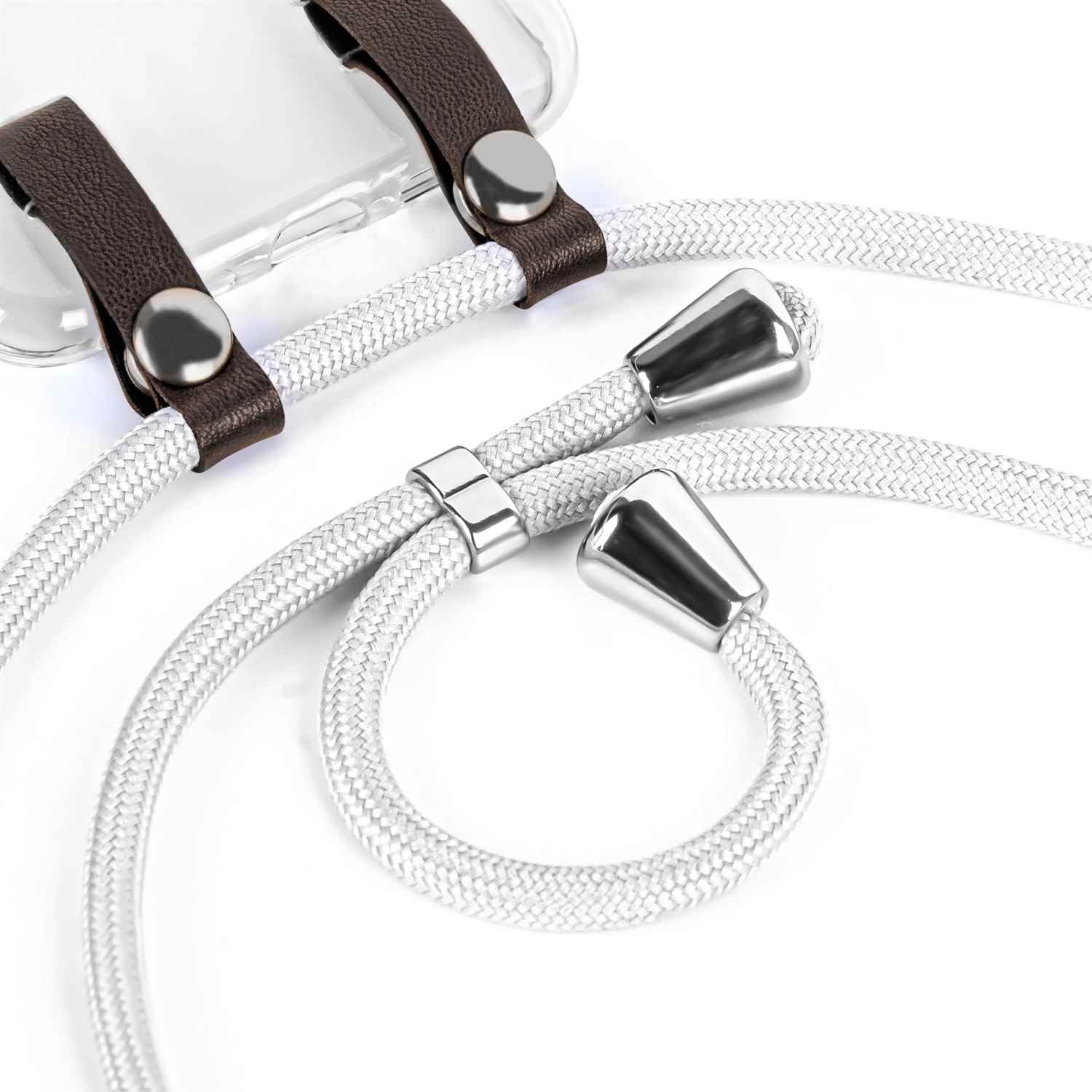 Moex Handyhülle Mit Kette Für Huawei P Smart 2019 – Transparente Silikonhülle Mit Umhängebarem Band (bis 155 Cm)
