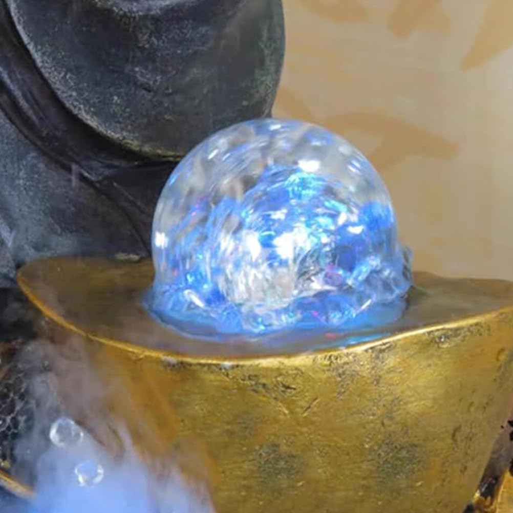 Amosfun 1 Satz Steingarten-Brunnen mit fließendem Wasser Austausch der Brunnenkugel Wasserfontänenkugel Wasserfall-Brunnen-Innenball kristallkugel Plastik rundes Kugeldekor Tischhandwerk