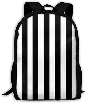 Amazon.com: Mochila para hombre de color blanco y negro para mujer, talla  única , Raya negra y blanca : Electrónica