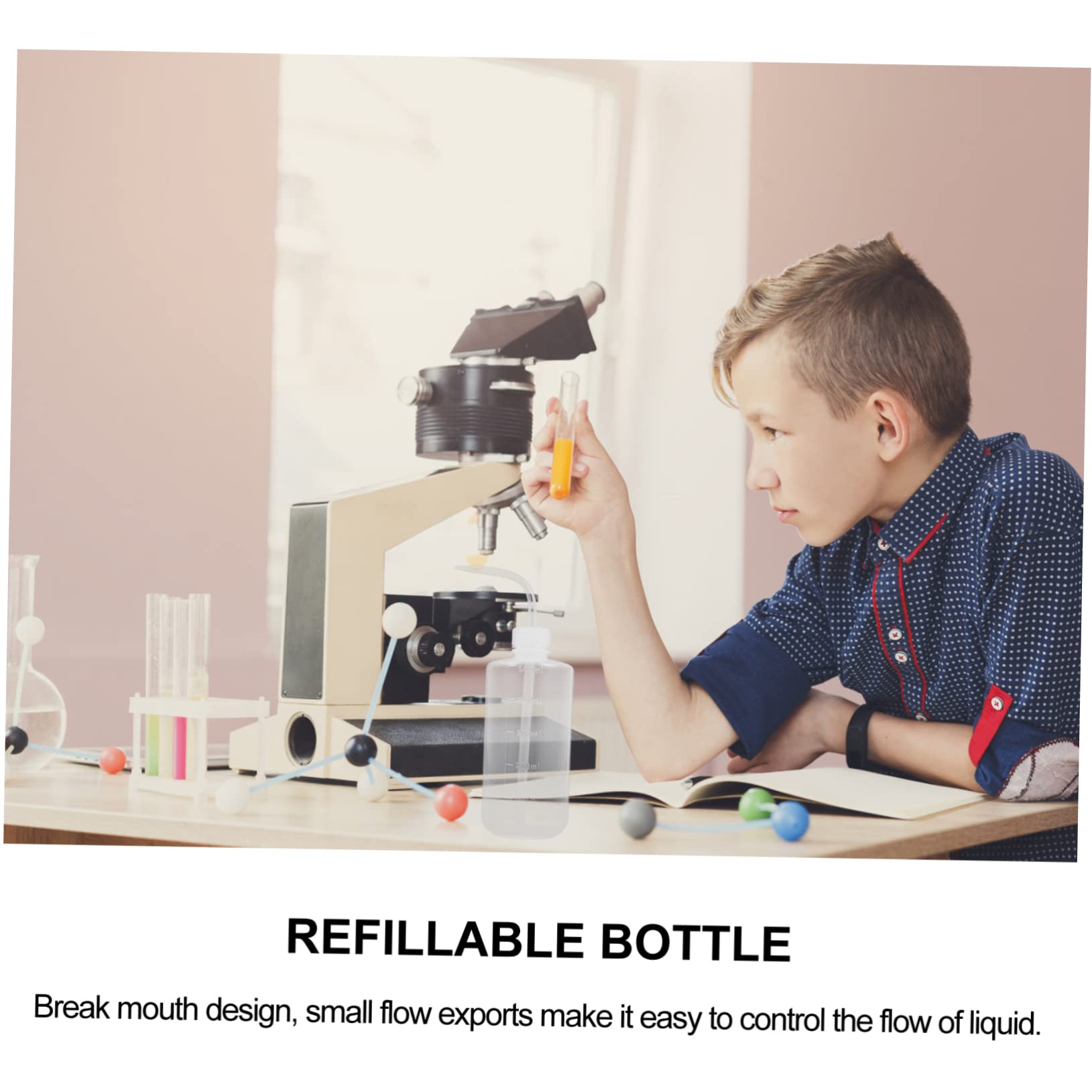 SOLUSTRE 6 Pack Plastic Rinse Pot Squeeze Bottles Wash Bottle for Use Refillable