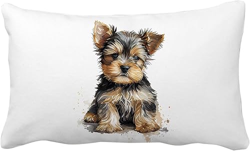 Miniatura 4 de Yorkshire Yorkie Terrier - Funda de almohada decorativa de 18 x 18 pulgadas, funda de cojín decorativa para perro Haley, para el hogar, habitación,
