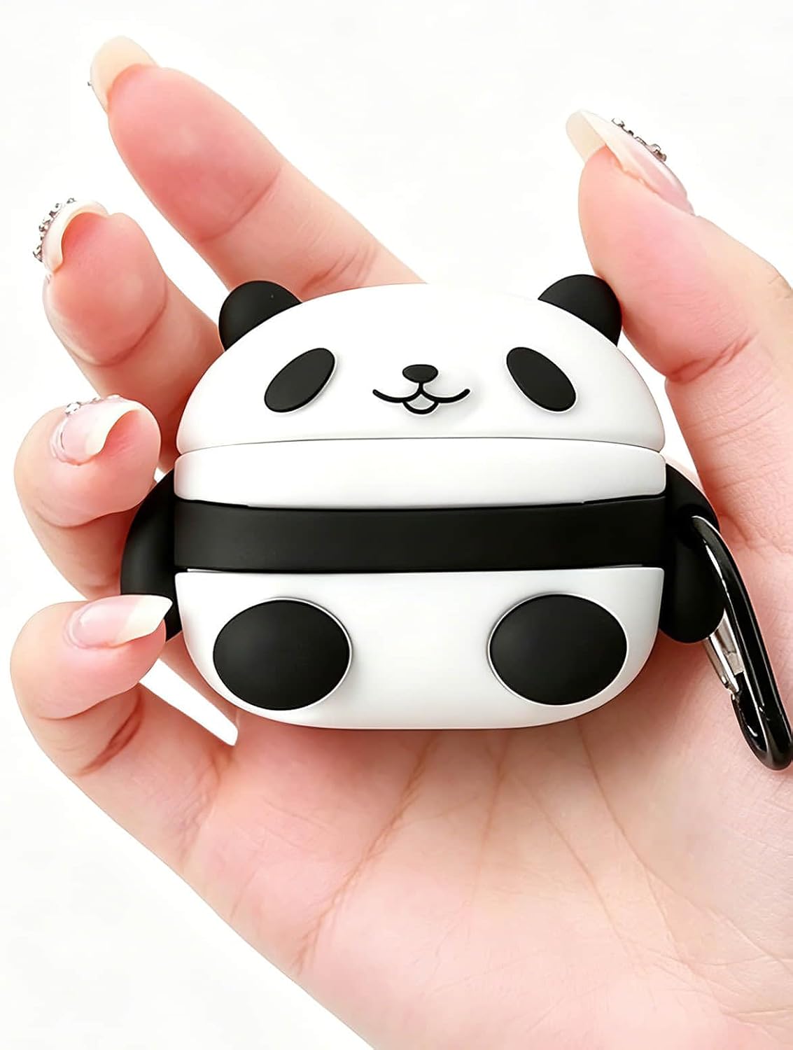 Cute Panda Case for AirPods 1/2, 3D Kawaii Animal Silicone Cover