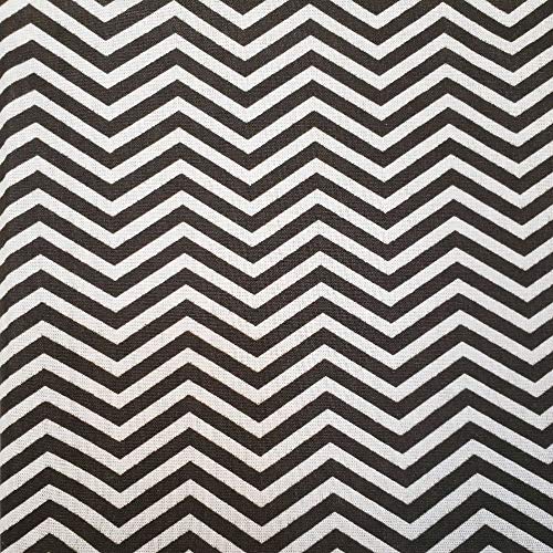 Kit 4 Guardanapos de Tecido Chevron Preto Cinza 39cmx39cm