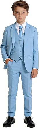 Toddler Suit for Boys Slim Fit Tuxedo Kids Wedding Ring Bearer Outfit