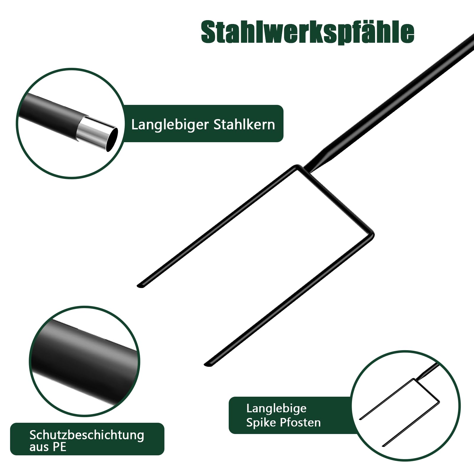SUNYRISY Hühnerzaun Geflügelnetz Gartenzaun, 30m L x 100cm H Maschendrahtzaun Mobiler Hundezaun Camping Weidezaun Steckzaun Begrenzungszaun Zchafzaun Fence für Garten, Nylon Material