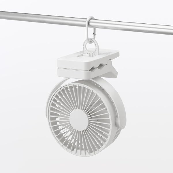 無印良品 置いても使える 充電式クリップファン ホワイト/MJ-CLF1 83925956 - 5