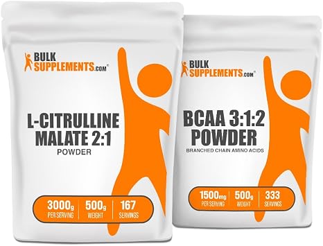 BulkSupplements Citrulline Malate 21 500g + BCAA 312 500g Bundle