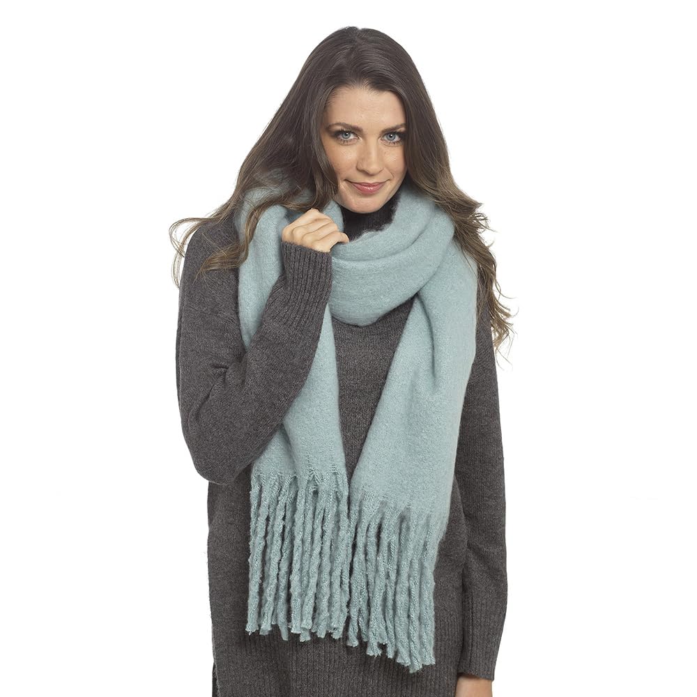 Undercover Women's Duckegg Blue Plain Brushed Blanket Scarf Gl1258