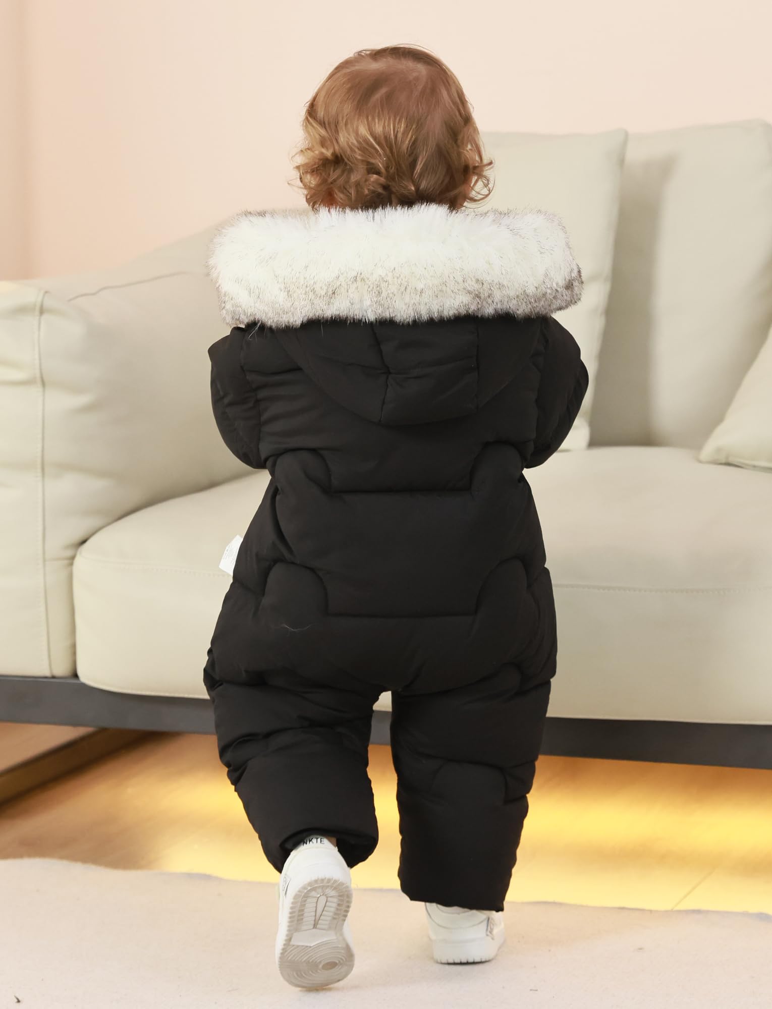 SEAUR Baby Schneeanzüge Winter Overall mit Kapuze Gefüttert Winteranzug Neugeborene Mädchen Jungen Warm Outfits 3 Monate-3 Jahre