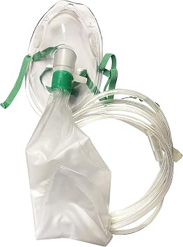 Standard Non-Rebreathing Oxygen Mask, Pack of 5, Rebreather Oxygen Mask Pediatric