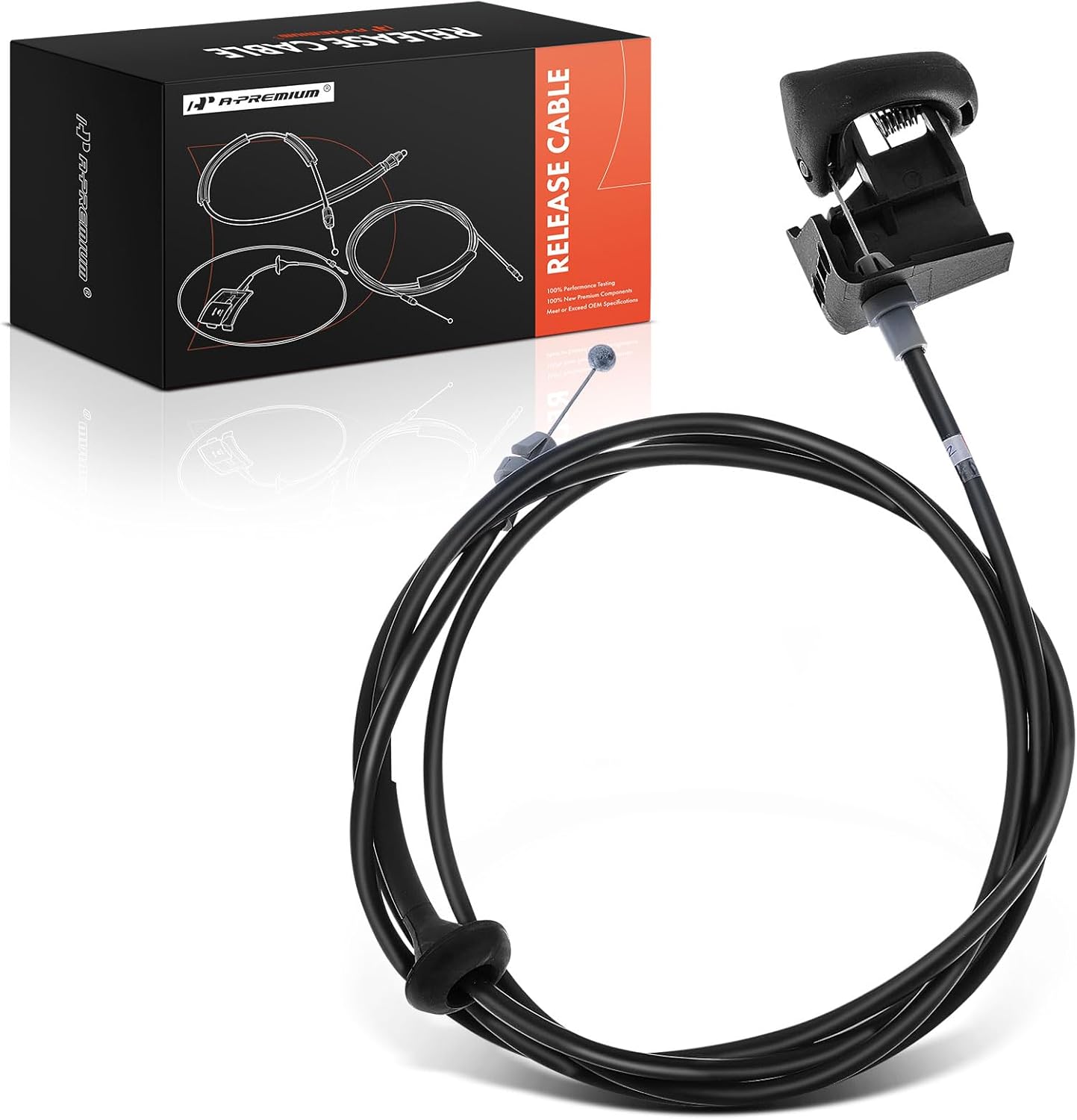 A-Premium Front Hood Latch Release Cable with Handle Compatible with Ford Taurus 1996-2007 & Mercury Sable 1996-2005, 80.9 Inch