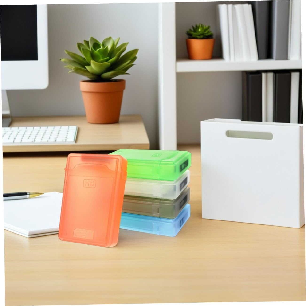 10pcs Hard Drive Protection Boxes Plastic Storage Holders for External Hard Drives Organizer Case Protection USB Holder