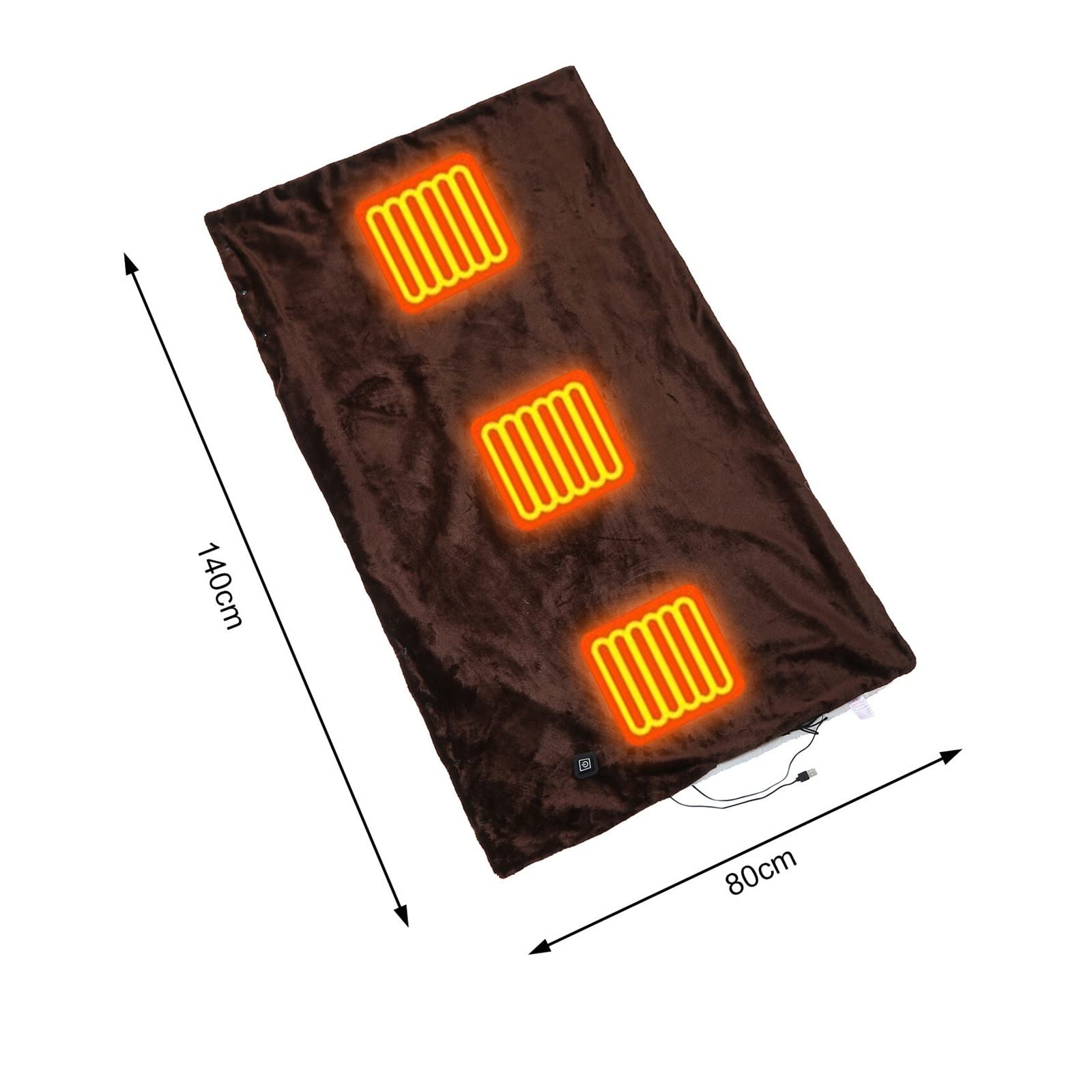 Coperta riscaldata elettrica USB Coperta riscaldata sulla Spalla Coperta elettrica con Protezione dal Freddo con impostazioni di Temperatura a 3 stadi Piccola Coperta elettrica scaldaletto