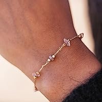 Vista 3 de Gold Beaded Bracelets for Women, Handmade Healing Crystal Chip Beads Bracelet Natural Gemstones Bracelet Gold Chains Bracelet Adjustable