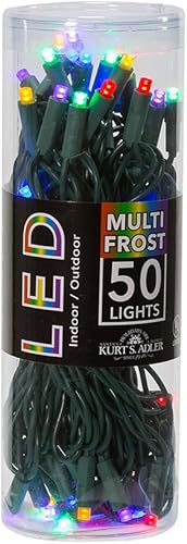Miniatura 2 de Kurt Adler UL 50-Light 0.197in Multi Frost - Juego de luces LED con alambre verde