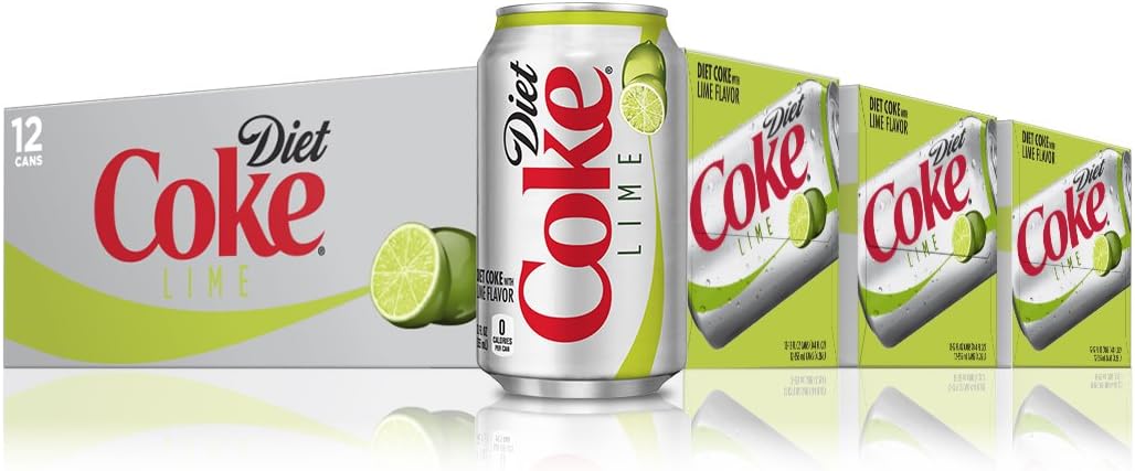 Diet Coke with Lime Fridgepack Bundle, 12 Ounce (Pack of 36)