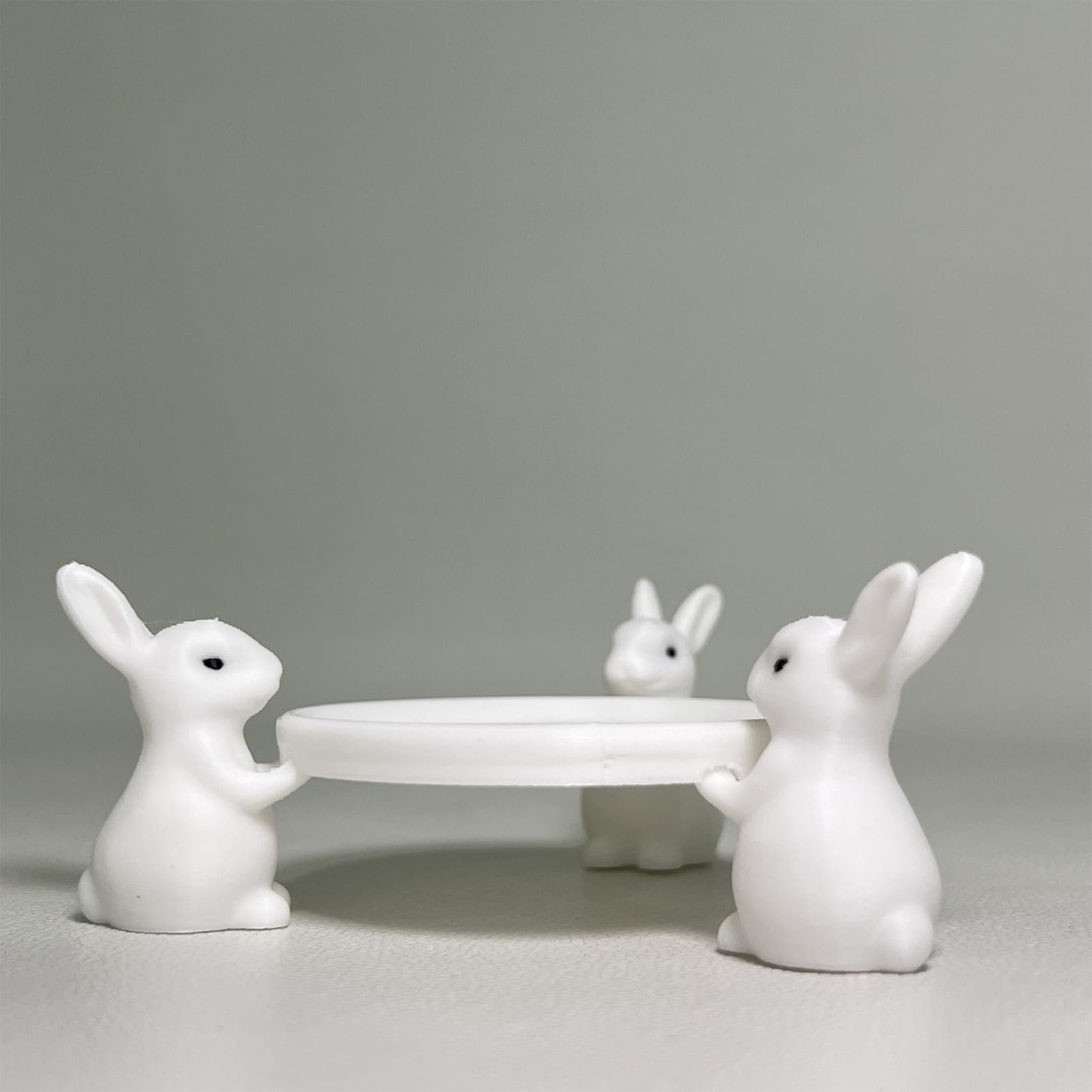 Alzata per torta a forma di coniglietto pasquale, design, 9,7 x 8,3 x 4 cm, supporto in ceramica per torte, e per organizzare gioielli o piccoli oggetti