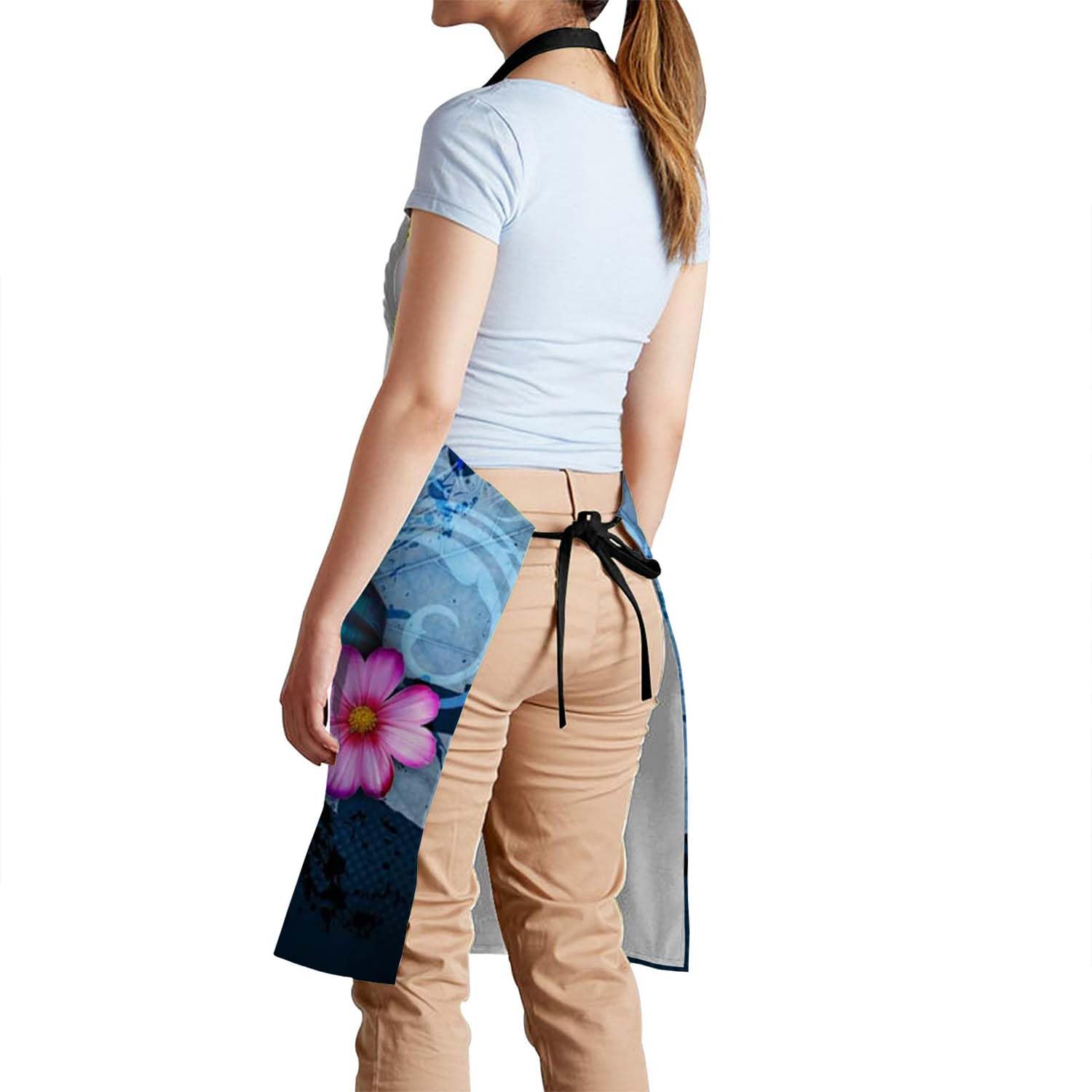 Smooffly Butterfly Apron - Unisex Adjustable Bib Apron for Cooking Kitchen, Restaurant, Coffee House, 27x31 Inch - Image 3