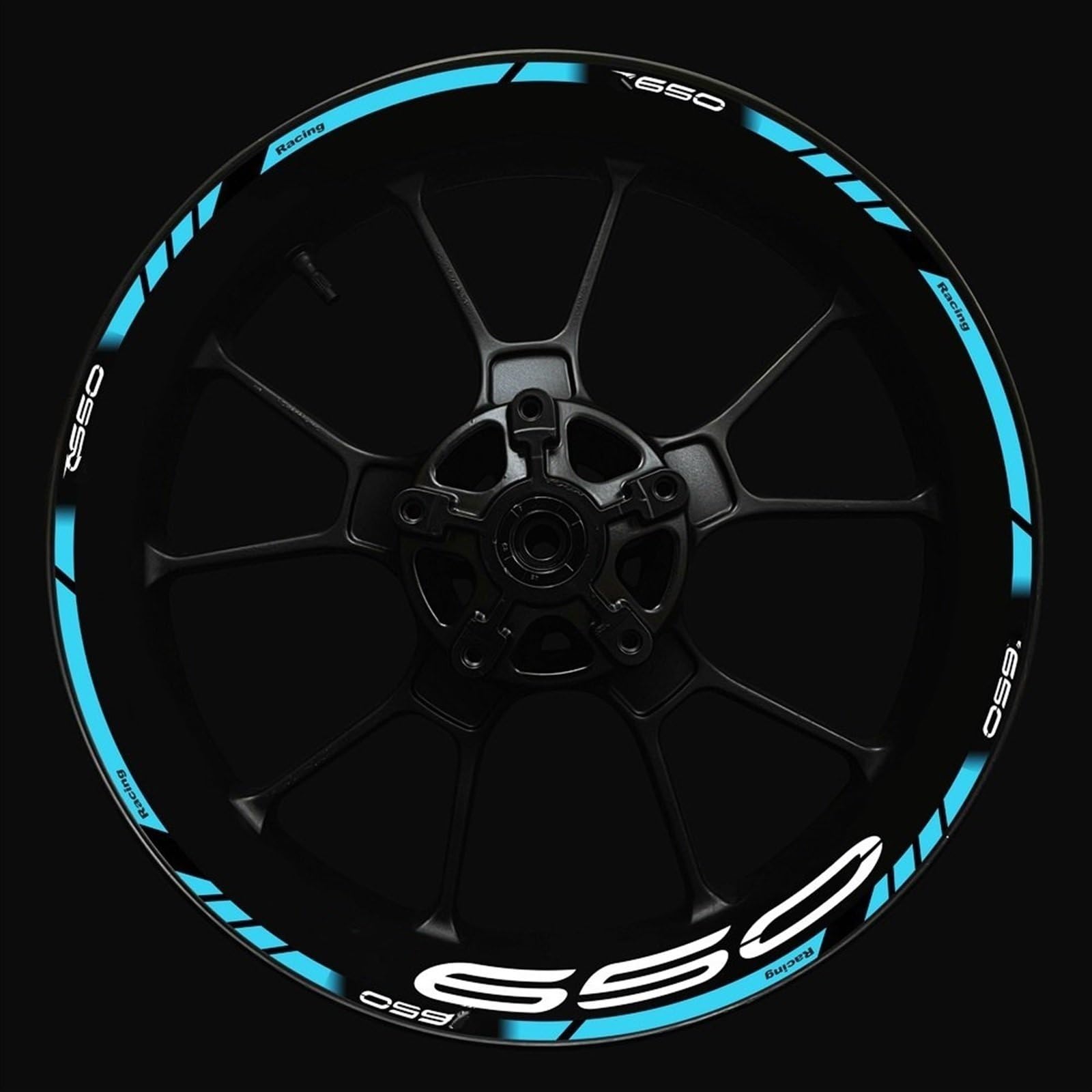 Motorcycle Wheel Sticker Inner Rim Reflective Protection Decal for Kawasaki Z650 Stickers Decorative(Color3)