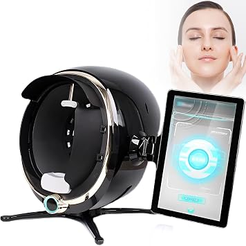 Skin Analyzer Machine, Facial Skin Testing Machine,13.3/21.5 Inch 36 Million Pixels 3D Smart Skin Detector, 8 Spectral Analysis/14 Indicators Can Be Detected/Cloud Storage,Black-13.3in