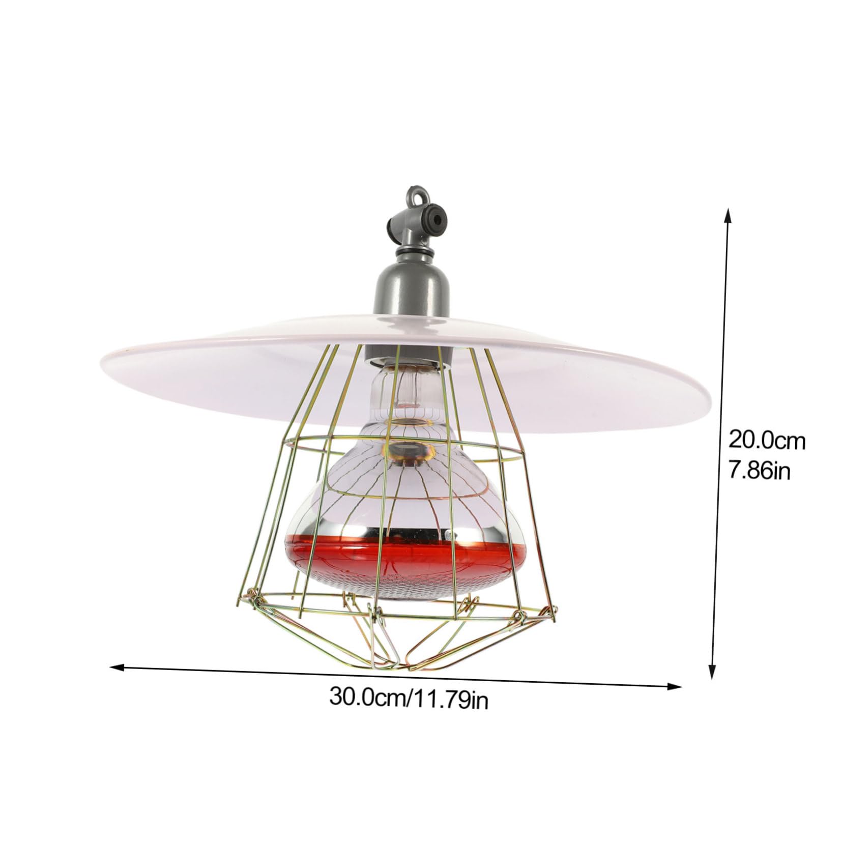 Happyyami Sichere Heizlampe Zufällige Farbe und Haustierboxen mit Metallnetzschutz Aluminiumgehäuse Einfach zu Bedienen für Viehkäfige für Kleine Schweinekäfige