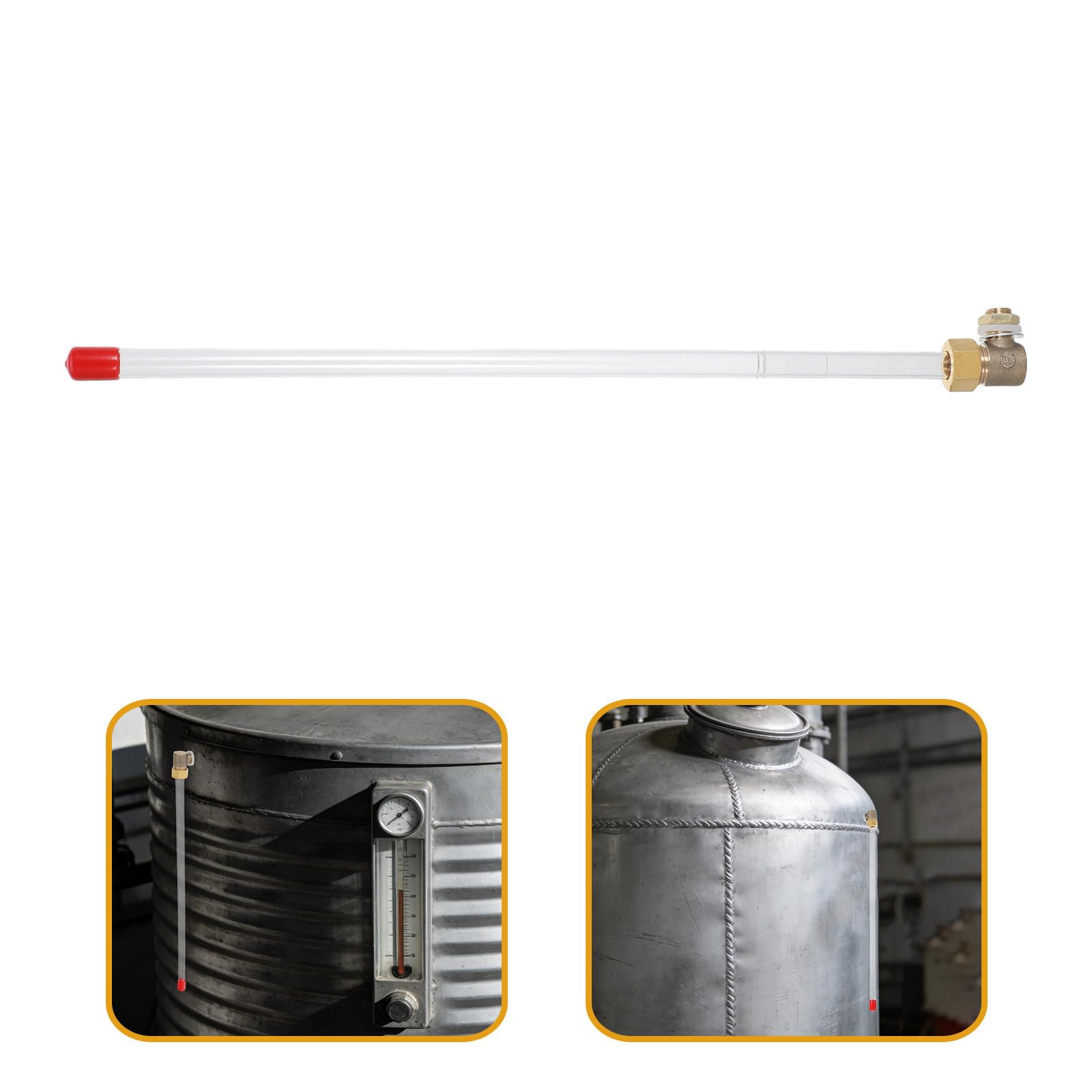 ULTECHNOVO Indicateur de Niveau à Eau Industriel Liquide en Plastique Installation Simple Liquide en Plastique et Structure en L pour Réservoir de Piscine Incendie et Ferme