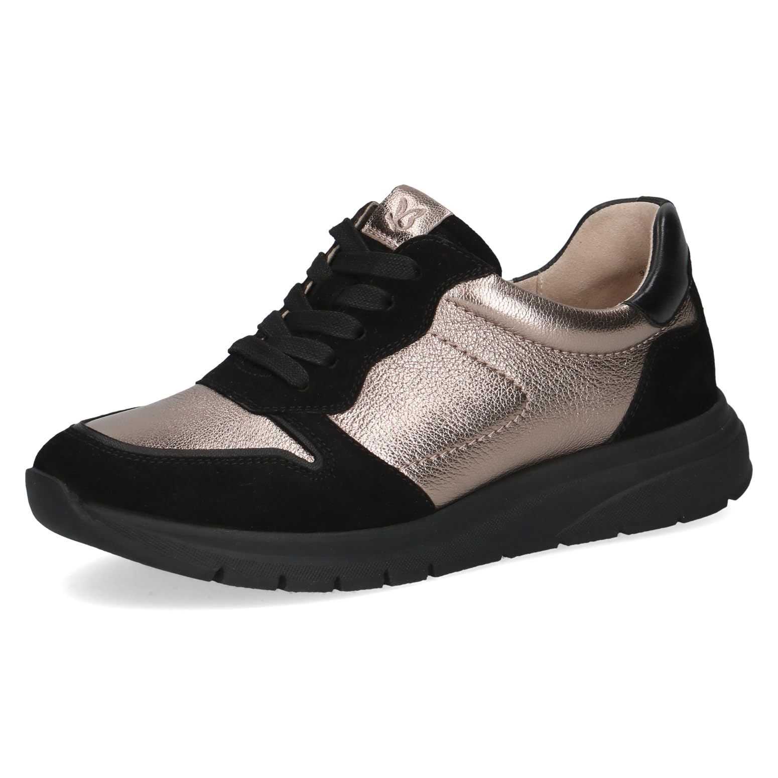 Caprice Damen Sneaker flach aus Leder mit Schnürsenkeln