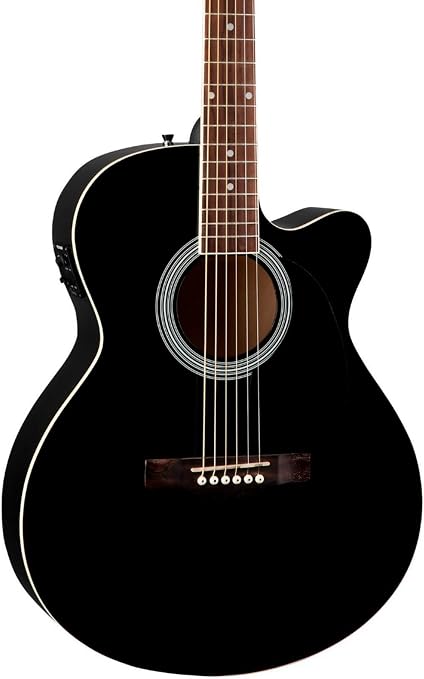 Amazon.com: Fender fa-135ce Cutaway Concierto Guitarra acoustic-electric,  color negro : Instrumentos Musicales