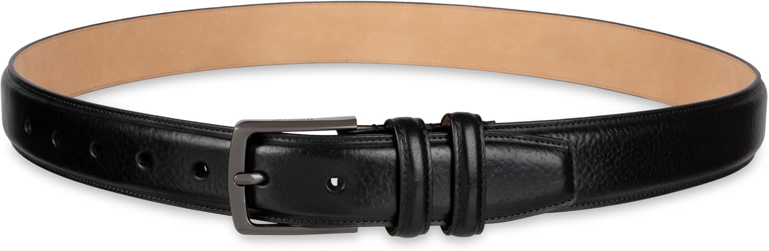 Haggar mens Leather Dress Belt for Suits and Pants - Classic, Formal, Business, Work - Image 4