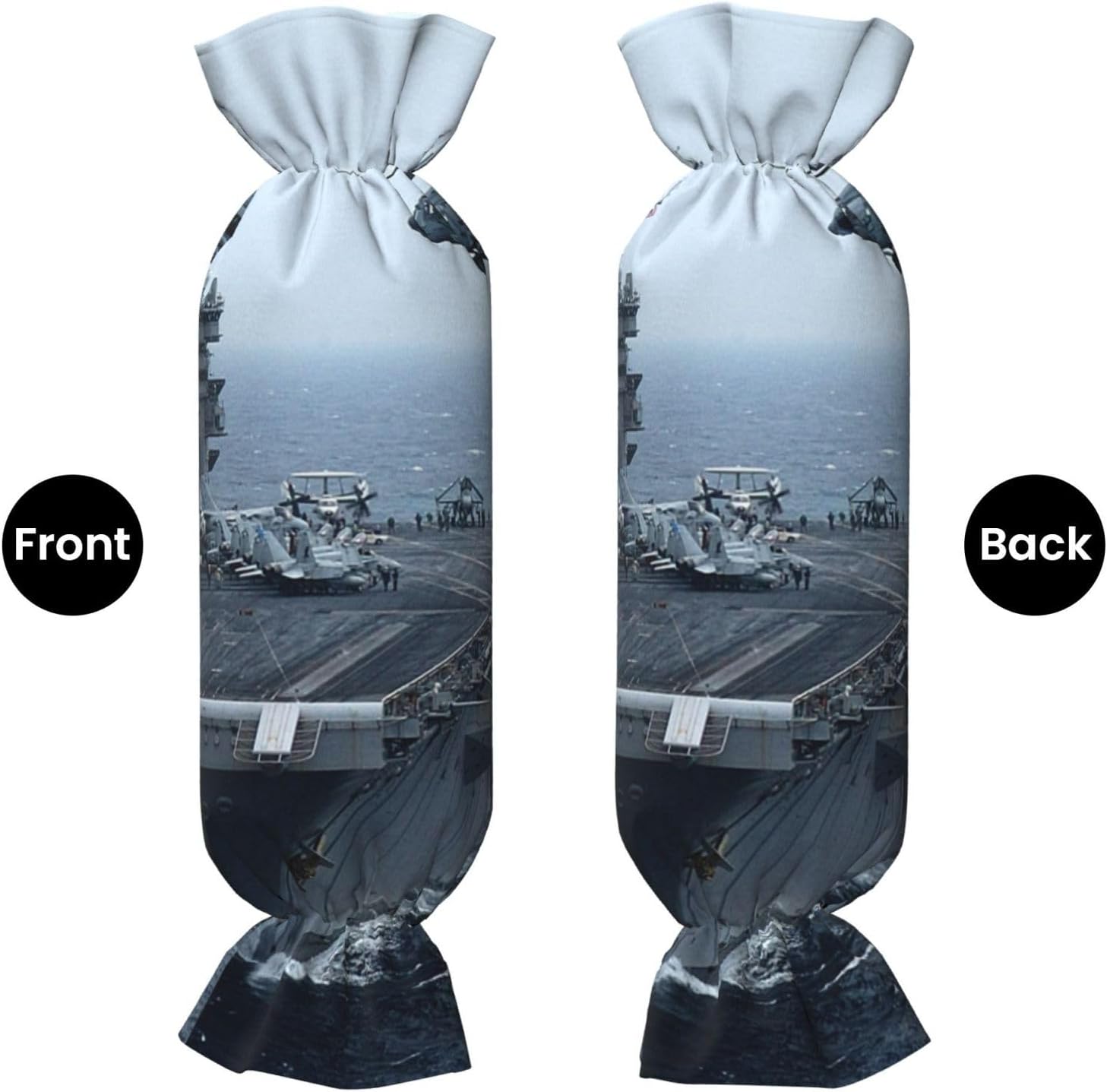 Aircraft Carrier Print Candy Cylindrical Practical Pillow Versatile Comfort Bedroom Living Room Travel