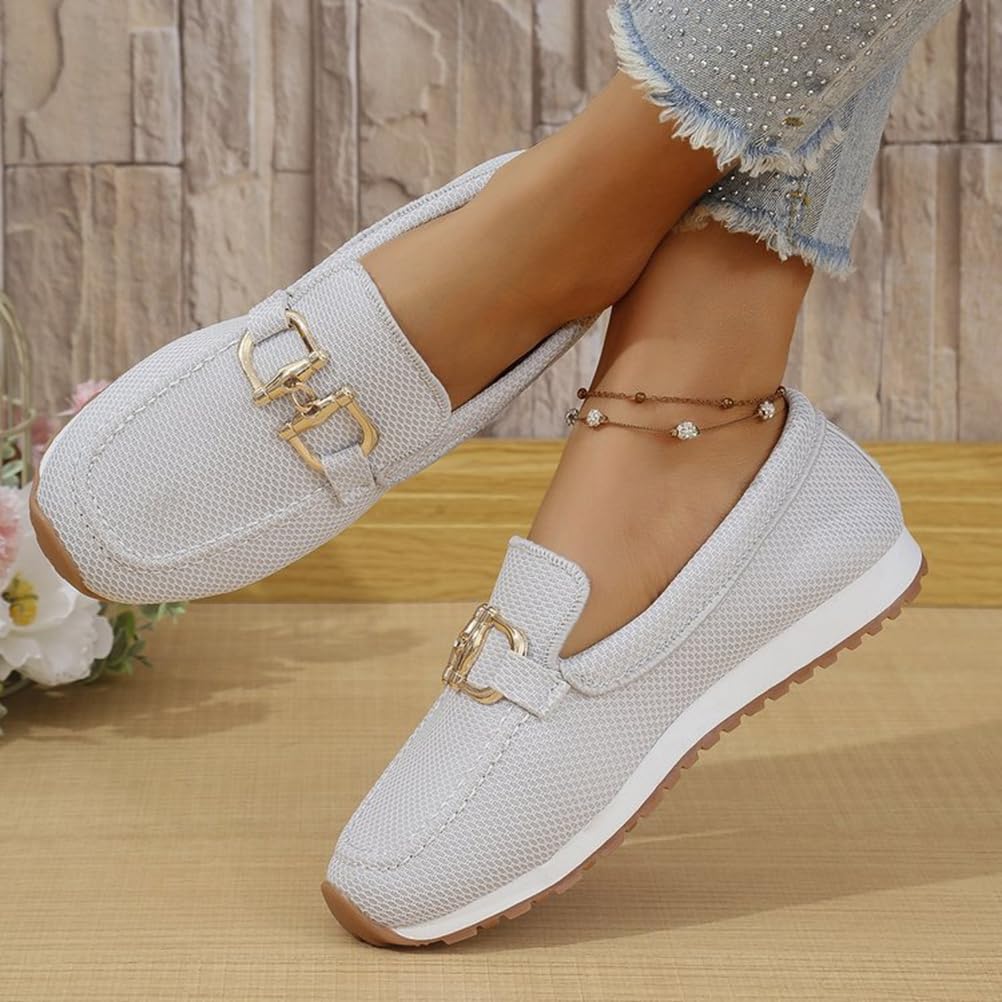 shownicer Mocassins Femme Loafers Plates Chaussures Slip-on Confortables à Enfiler