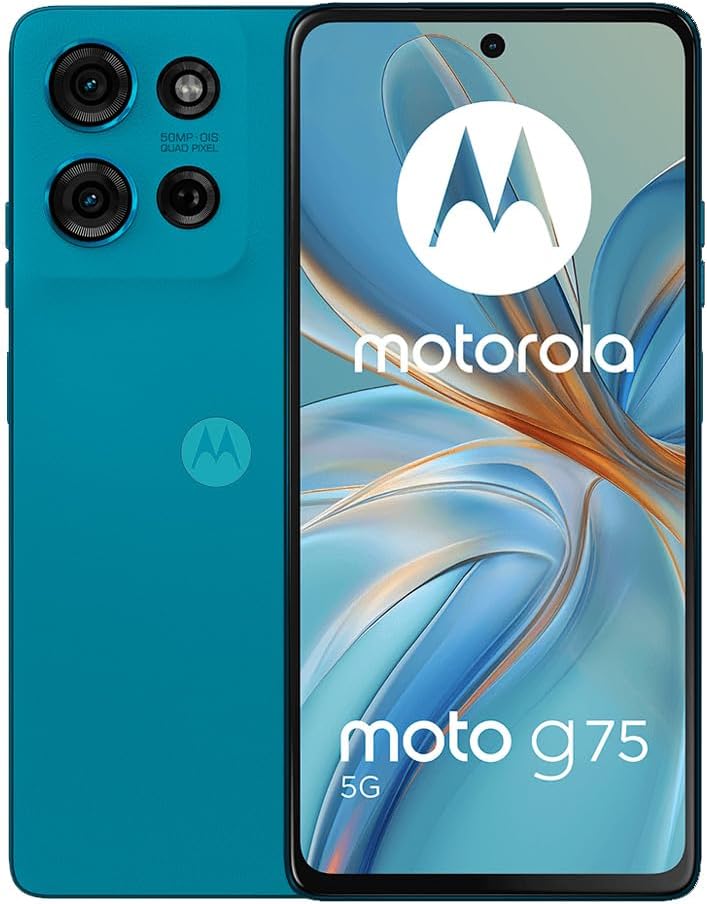 Motorola Moto G75 5G (XT2437-2) Dual Sim 8+256GB | International Model | GSM Factory Unlocked | Compatible with Metro PCS, T-Mobile, Mint, Tello | 6.78" LCD Display | 50MP Camera - (Blue)