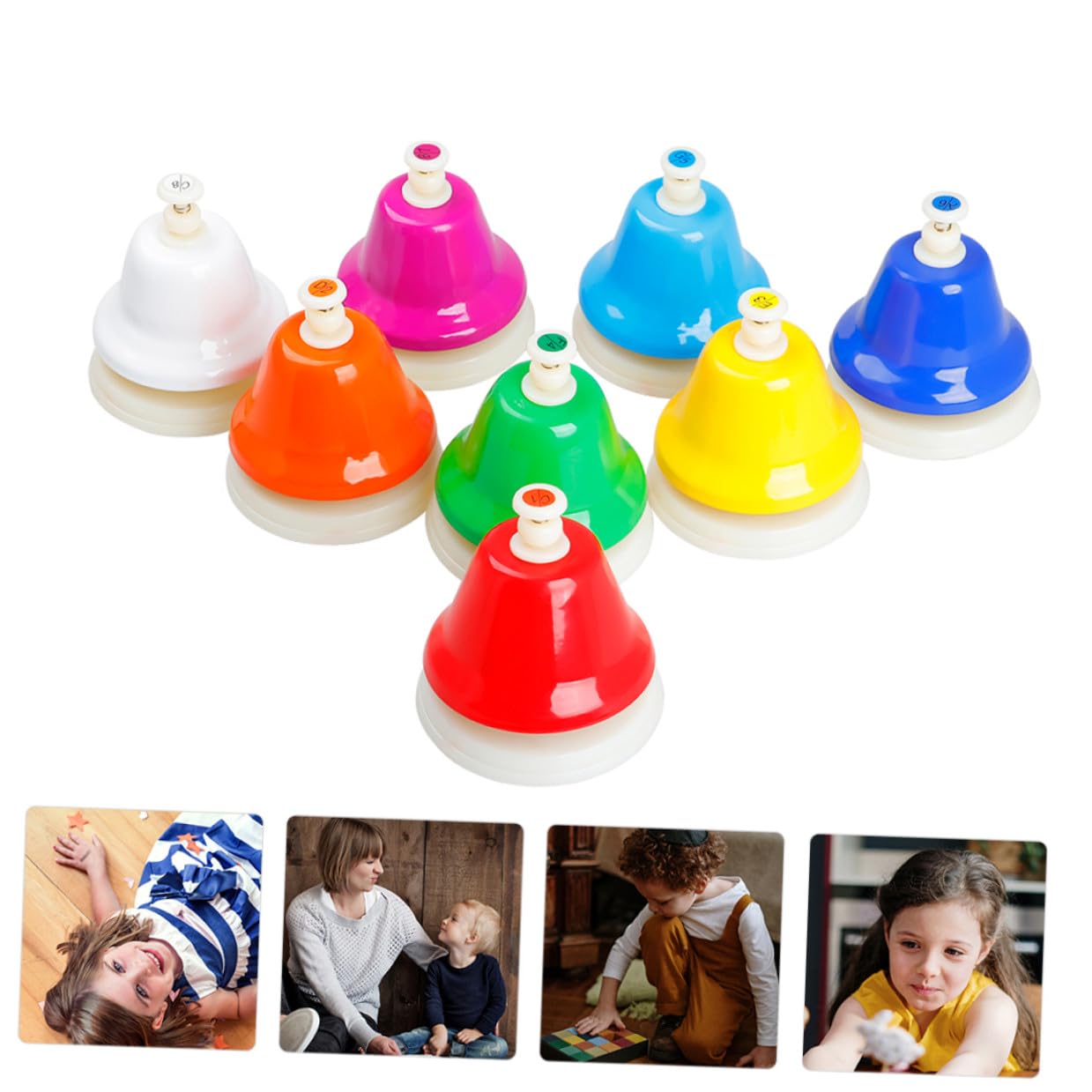 Campanello Musicale in Acciaio Inox a 8 Toni per Bambini | Gioco Educativo per Scuola Primaria, Set Leggero, per Ragazzi e Ragazze