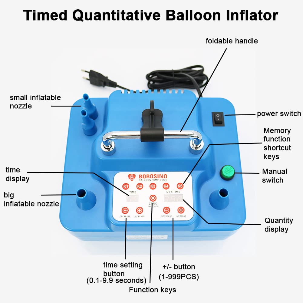 Teenza Balloon Pump - Pompe à Ballon électrique à Double buse (ac220-240V 600W) - gonfleur de