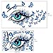 Amaonm Removable DIY Creative 3D Beautiful Girl Blue Eyes & Flying Butterfly Wall Decals PVC Home Wall Stickers Murals Decorative Home Decor Bedroom Decorations Art Decal Nursery Room Stickers