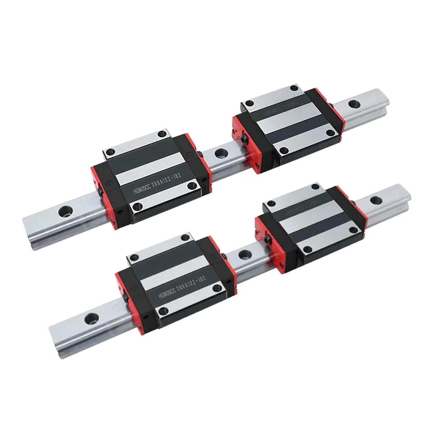 500/550/600/650/700mm HG Hgr15 HGW15CC Hgh15ca 15mm Guideway HGH15 Linear Guide Rail + 4 Blocks(HGH15CA,500mm)