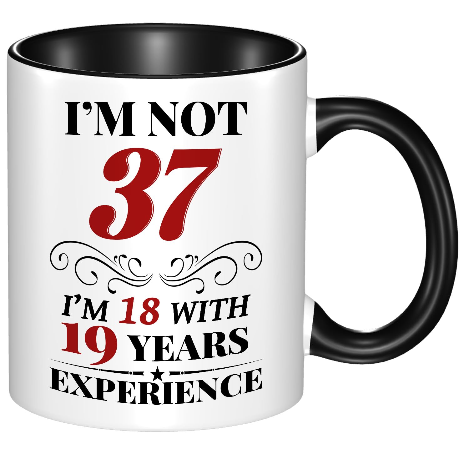 37th Birthday Mug for Women Men, Turning 37 Year Old Birthday Gifts Women Men Mom Dad Wife Husband, Sister, Best Friends, Coworkers, Her, Him, Dishwasher and Microwave friendly, 11oz Coffee Cup