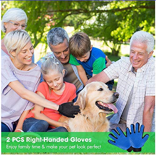 Luva de tratamento de cães 1 par Luvas de escova de remoção de pele para animais de estimação Luva r