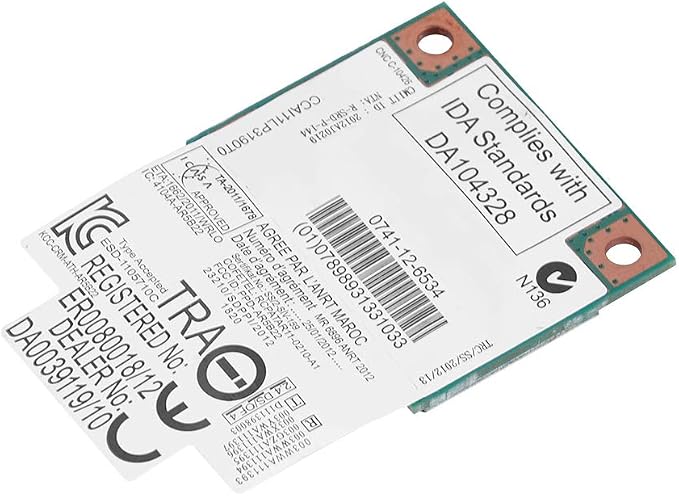 Tarjeta de Red Dual Band AUNMAS AR5B22 2.4 GHz / 5 GHz, 300 Mbps, Bluetooth 4.0, Interfaz Mini PCI-E miniatura 8