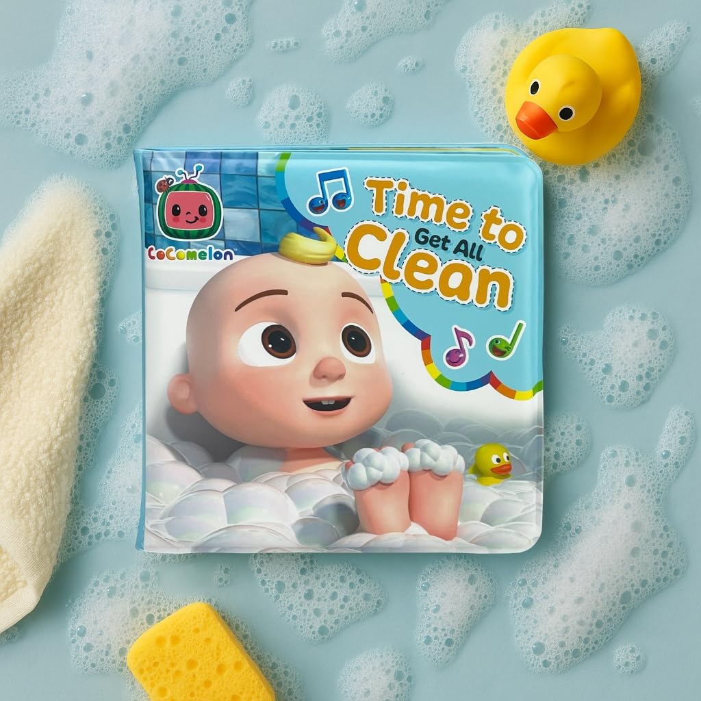 CoComelon Time to Get All Clean - Vinyl Waterproof Bath Book      Perfect Paperback – December 17, 2023