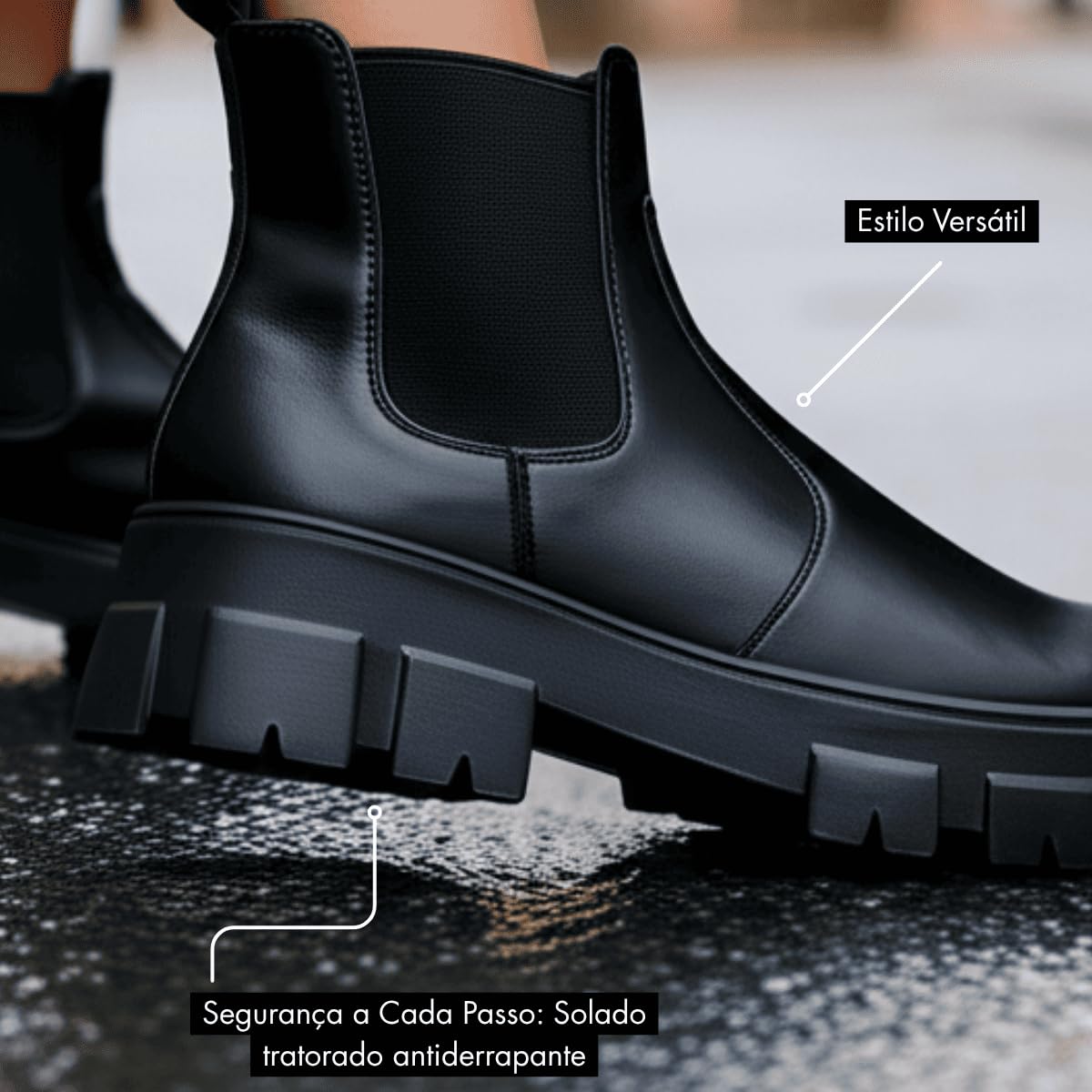 Bota Feminina Tratorada Coturno Chelsea Cano Curto Estilo e Conforto Urbano Casual Botinha Estilosa Elástico Lateral em promoção! Veja a oferta e mais achadinhos de Botas 7 Hoje é o melhor dia para comprar Bota Feminina Tratorada Coturno Chelsea Cano Curto Estilo e Conforto Urbano Casual Botinha Estilosa Elástico Lateral com aquele preço maroto! Promoção! Aproveite a oferta! 7