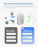 Vista 6 de Paquete de 4 bolsas de carbón de 7.05 oz con caja de plástico, carbón de bambú activado para purificación de aire para refrigerador, armario
